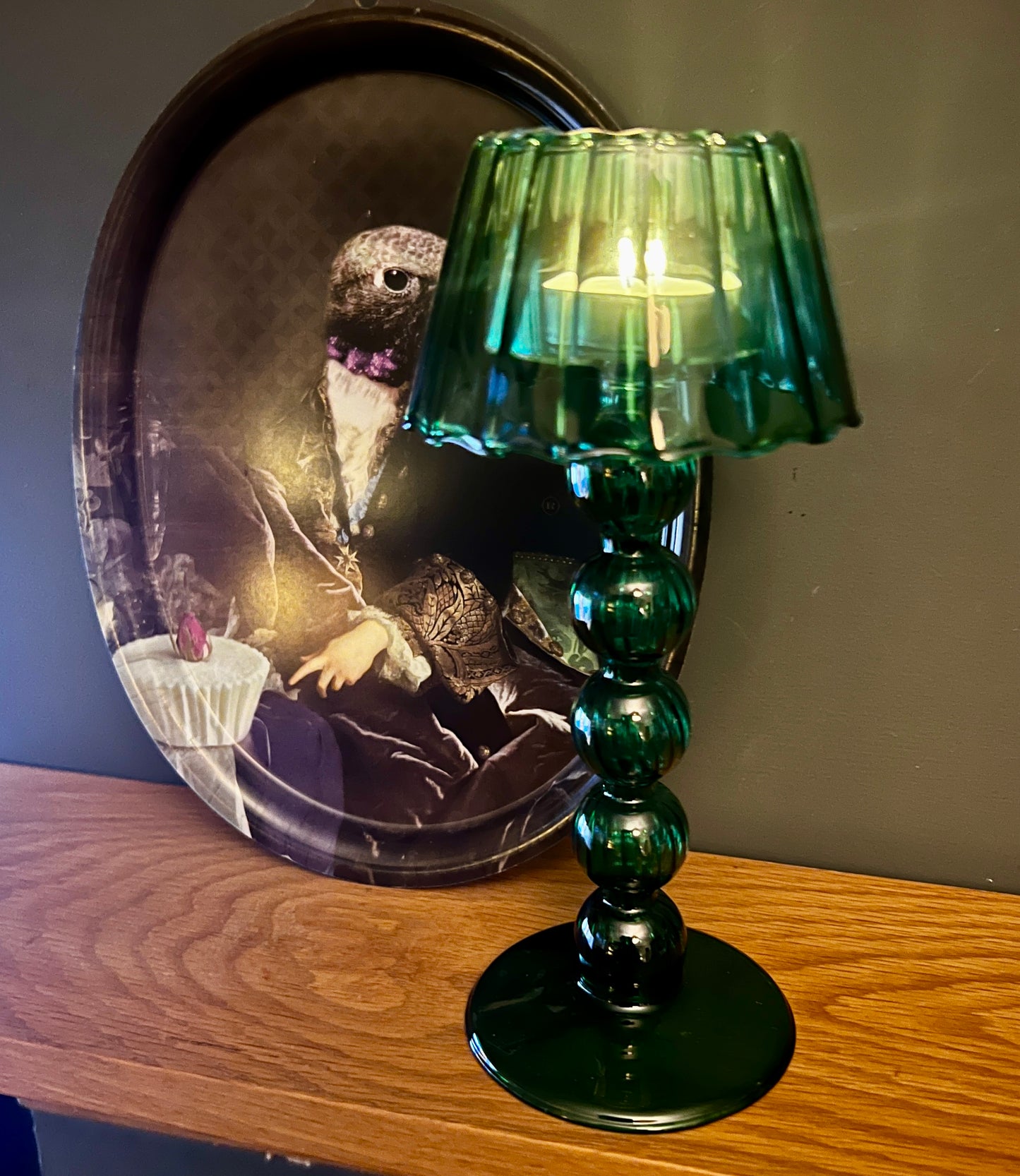 Glass Lamp T Light Holder