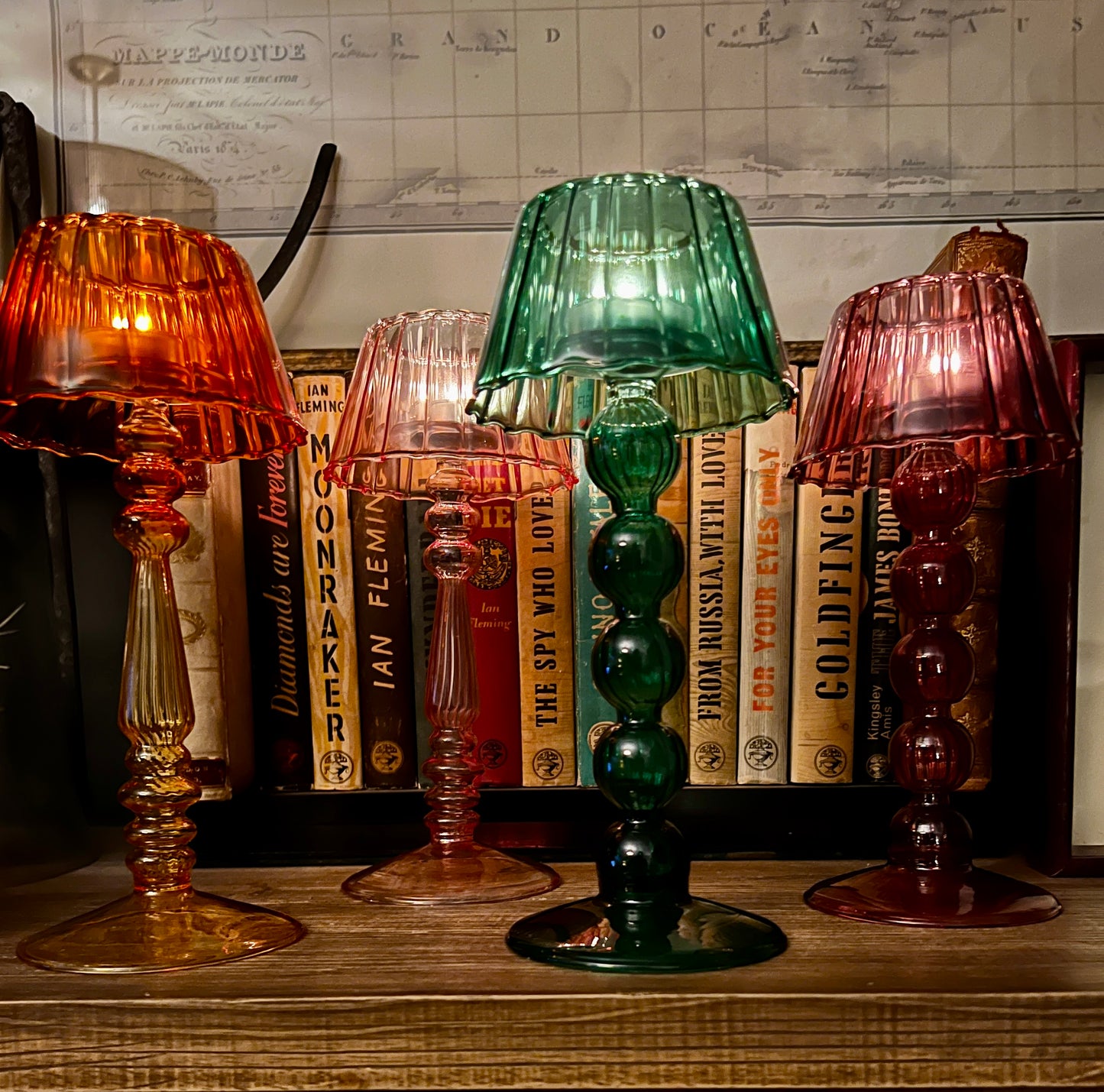 Glass Lamp T Light Holder
