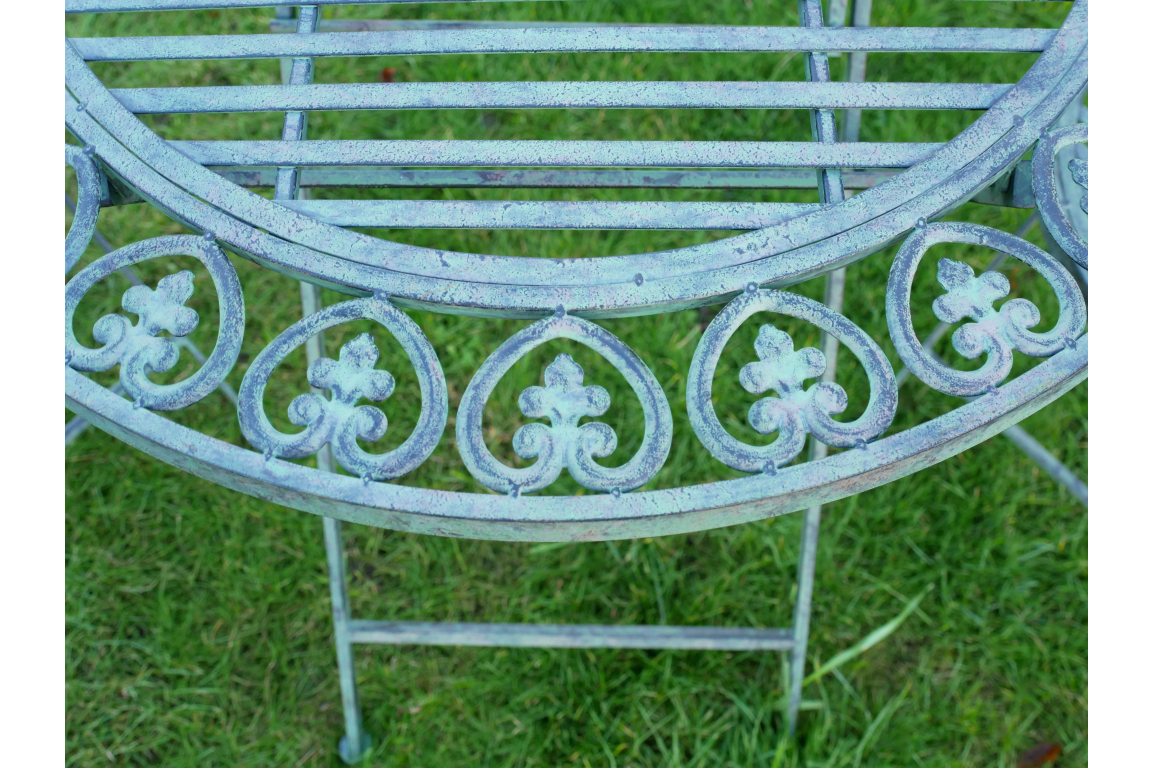 Bistro Set - Antiqued Green/Blue Finish
