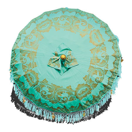 Bali Sun Parasol Mint And Gold 2m