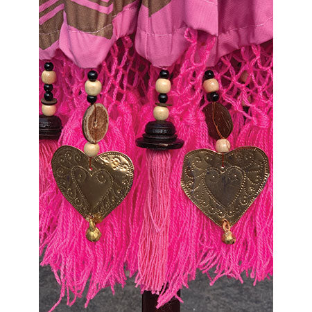 Bali Sun Parasol Pink And Gold 2m
