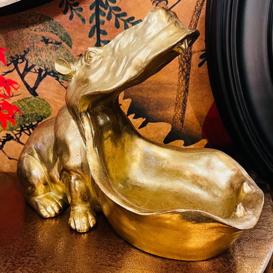 Gold Hungry Hippo Storage Bowl