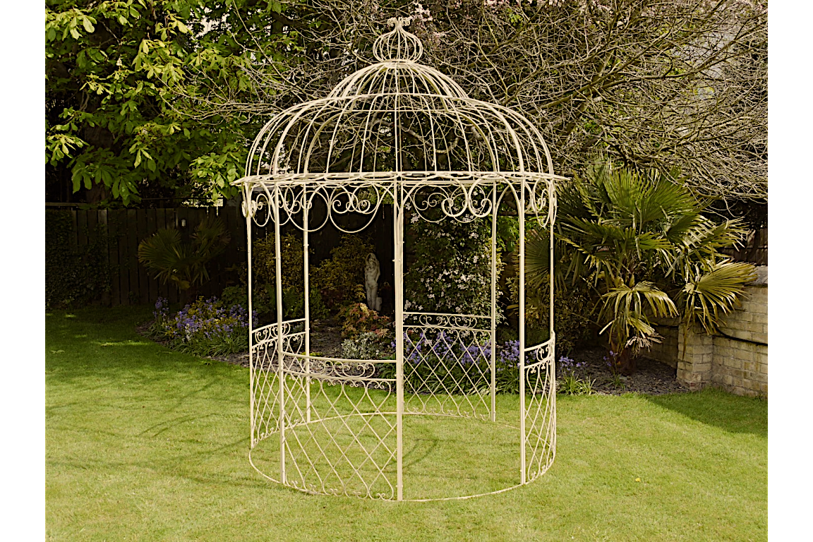 Outdoor Metal Gazebo Cream