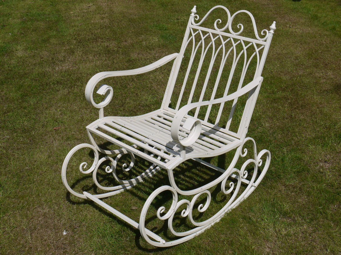 Outdoor Antique Cream Rocking Chair
