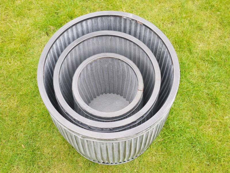 Set of 3 Round Planters - Back In Stock