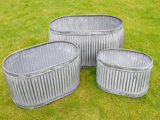 Set of 3 Oval Planters