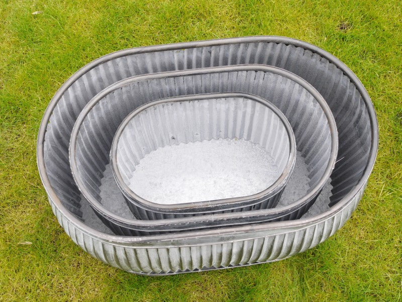 Set of 3 Oval Planters
