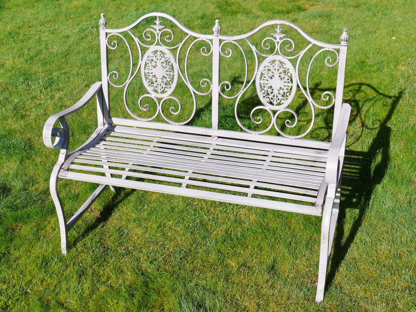 Outdoor Antiqued Grey Bench