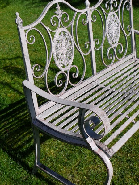 Outdoor Antiqued Grey Bench