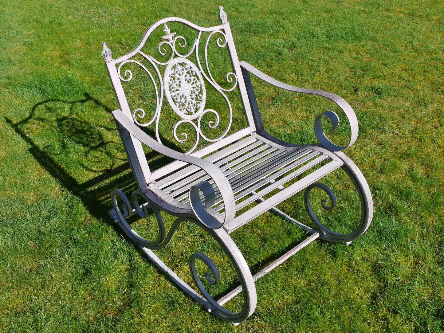 Outdoor Antique Grey Rocking Chair