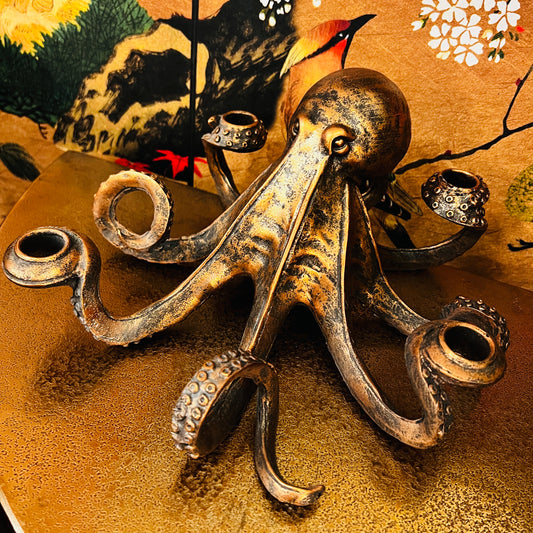 Bronze Octopus Candle Stick