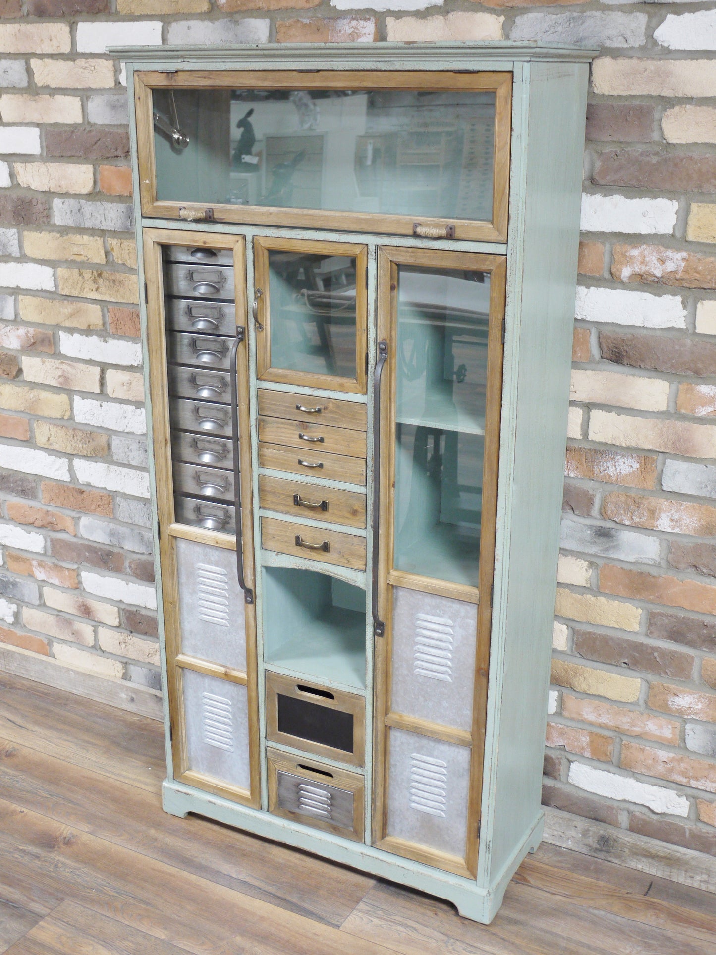 Industrial Green Cabinet
