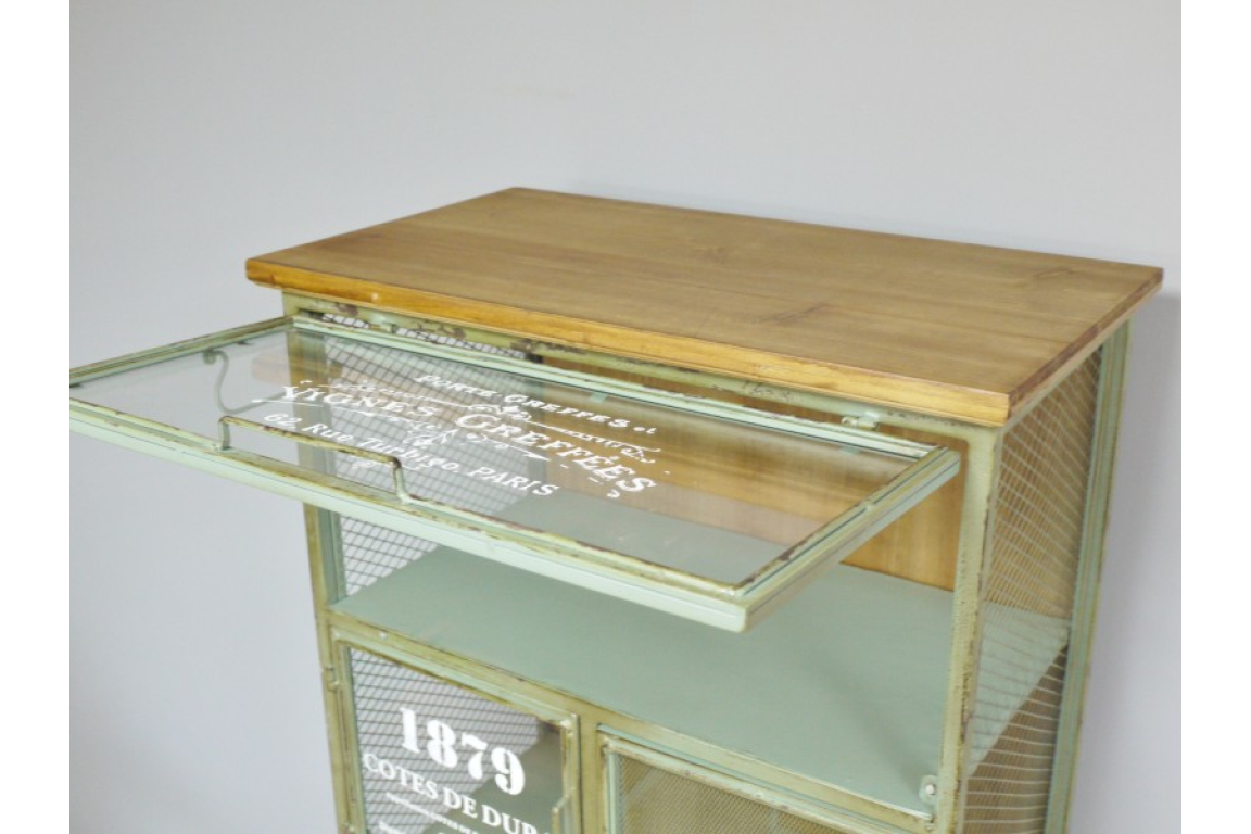 Tall Metal Green Cabinet multi Drawer