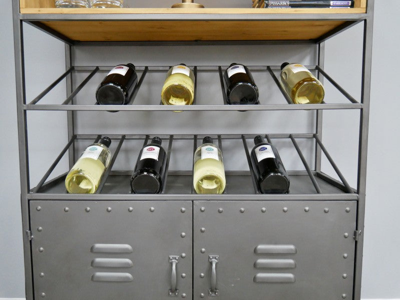 Retro Industrial Wine Cabinet