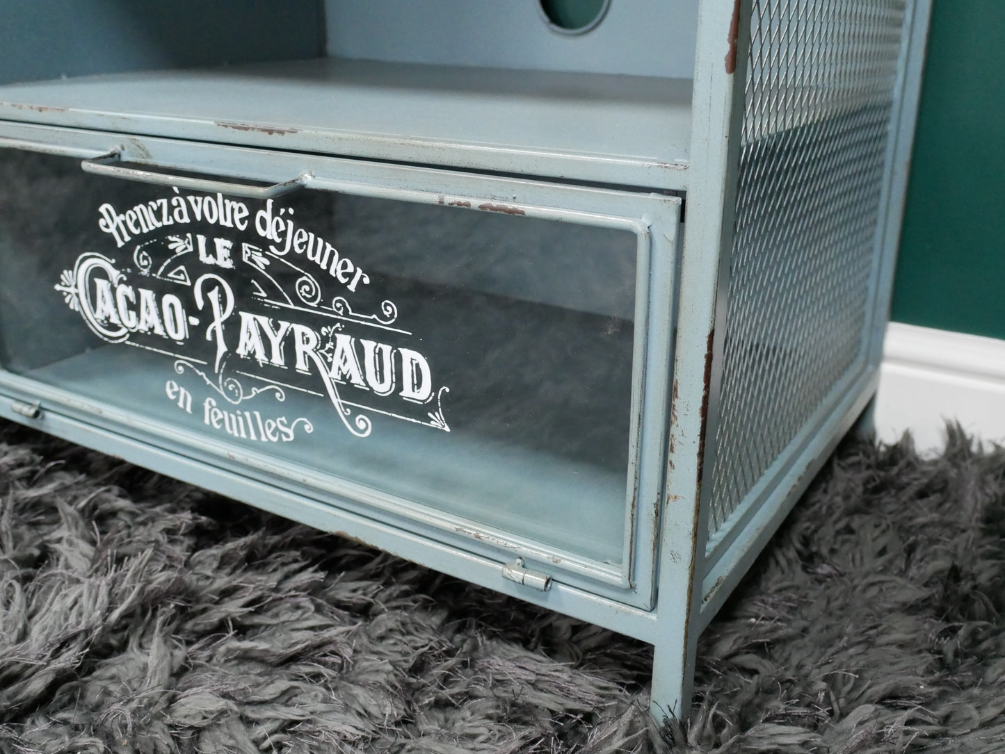 Industrial TV Cabinet Green Metal