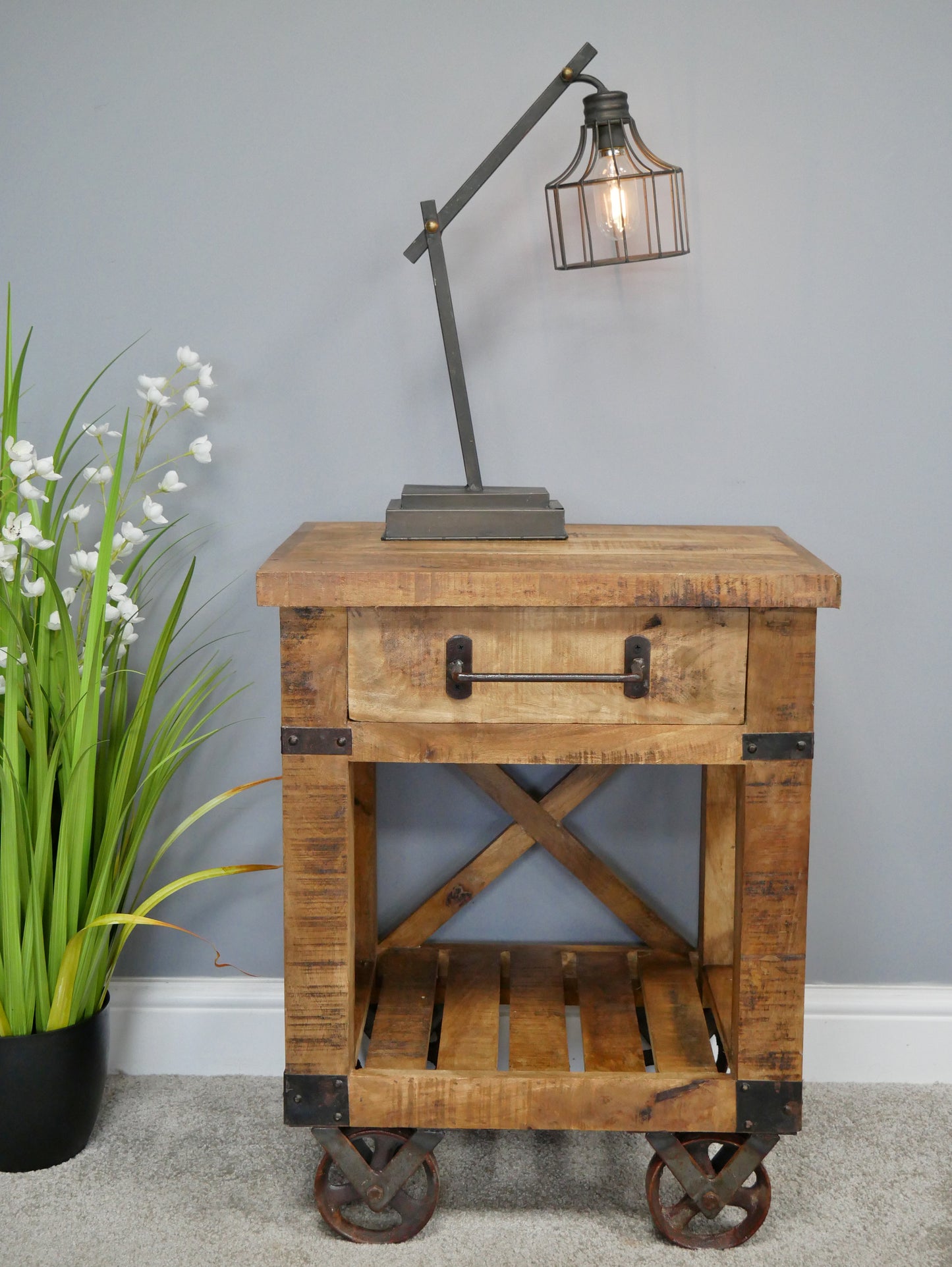 Industrial Bedside Cabinet
