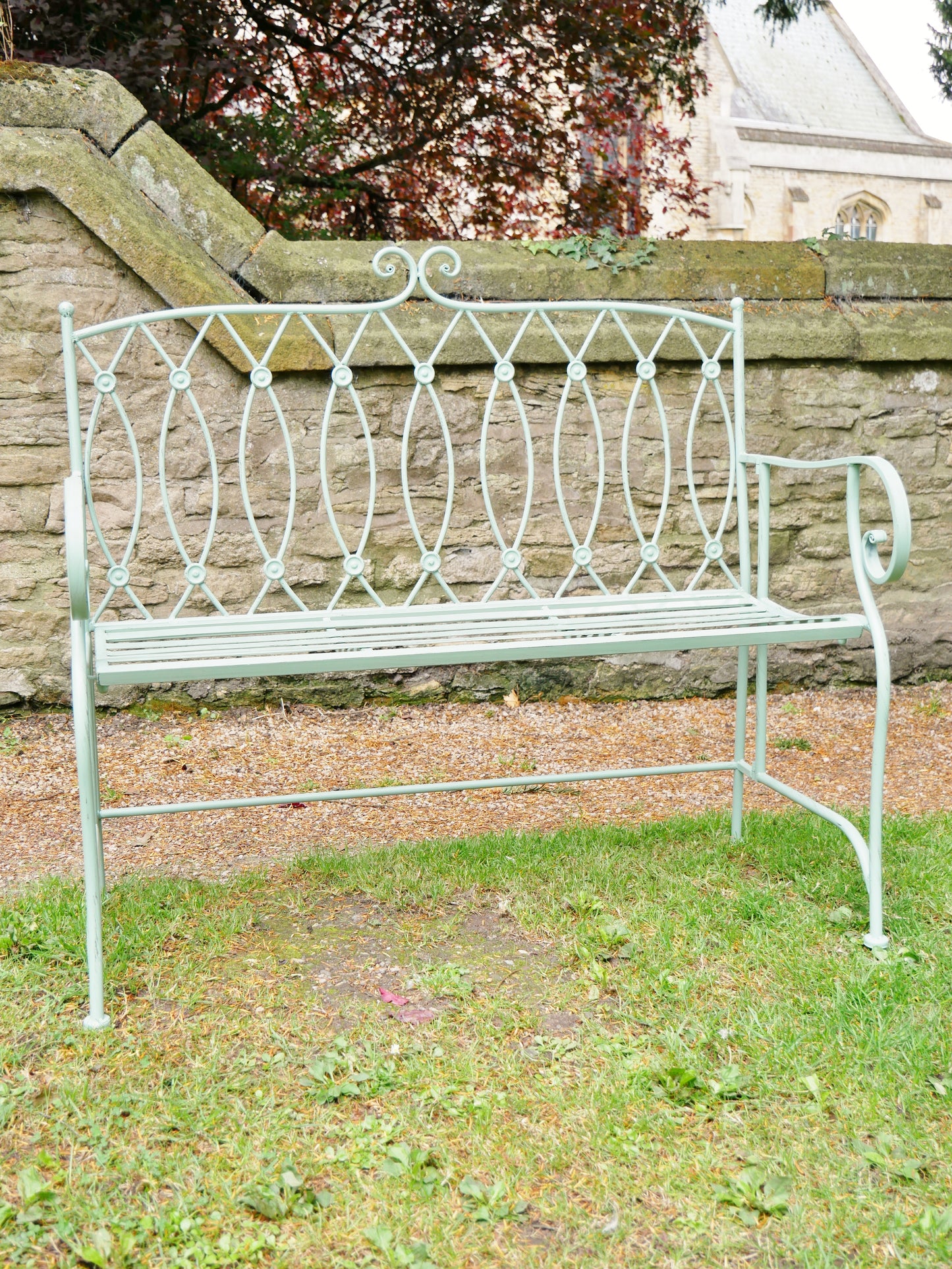 Outdoor Pistachio Button Bench