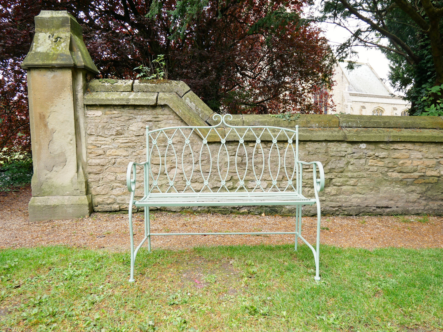 Outdoor Pistachio Button Bench