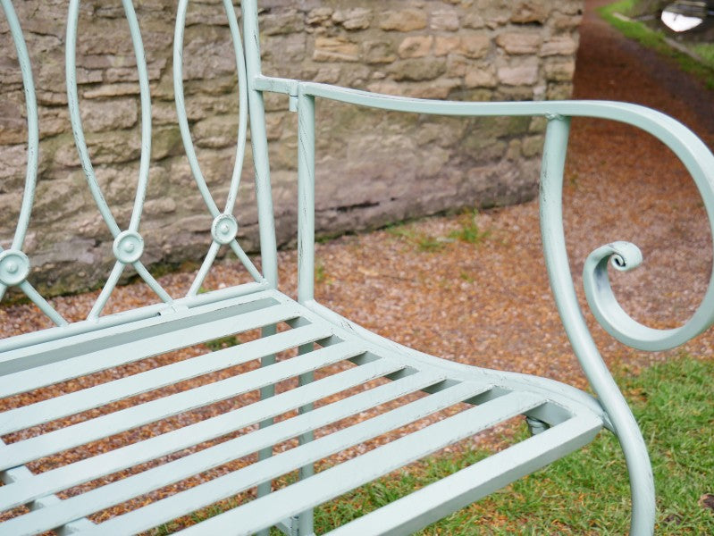 Outdoor Pistachio Button Bench