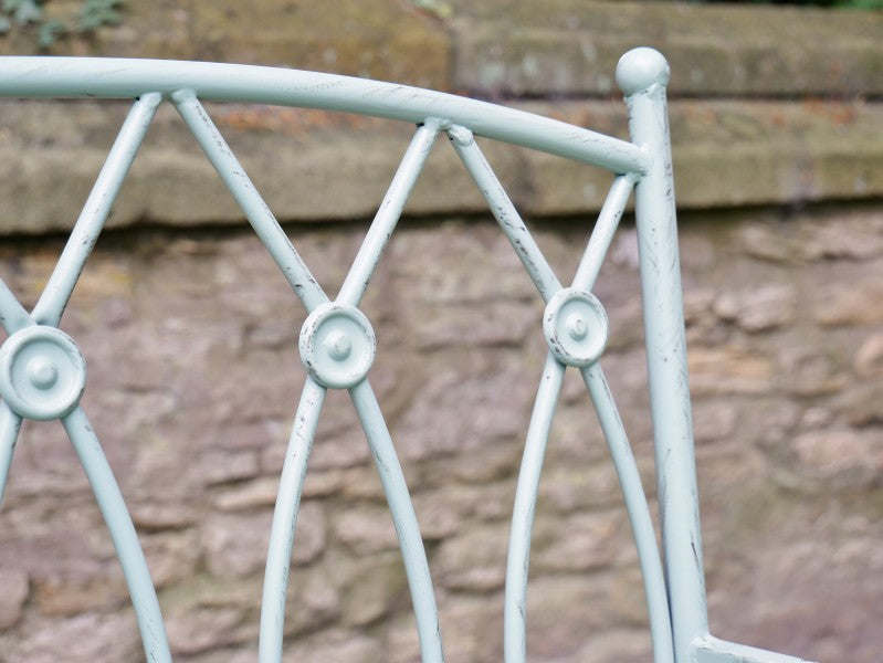 Outdoor Pistachio Button Bench