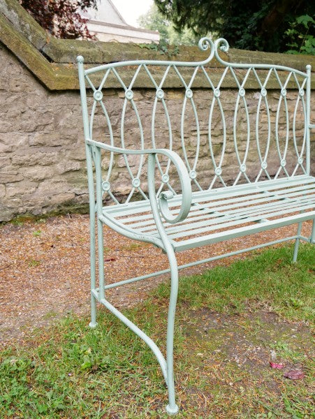 Outdoor Pistachio Button Bench