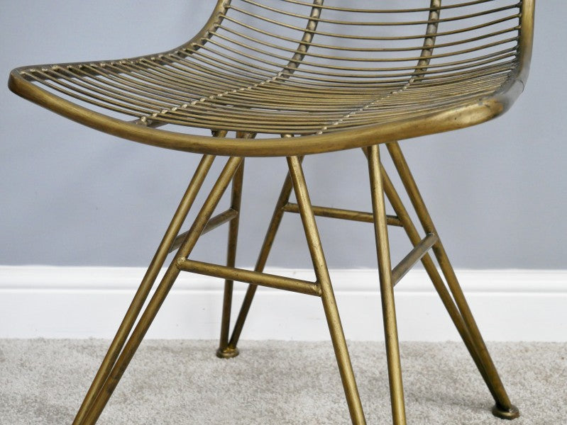 Metal Chair - Gold
