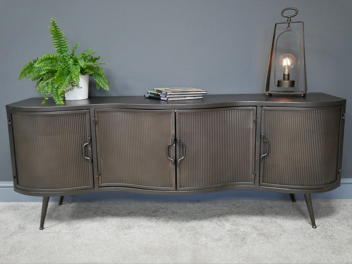 Industrial Curve TV Cabinet