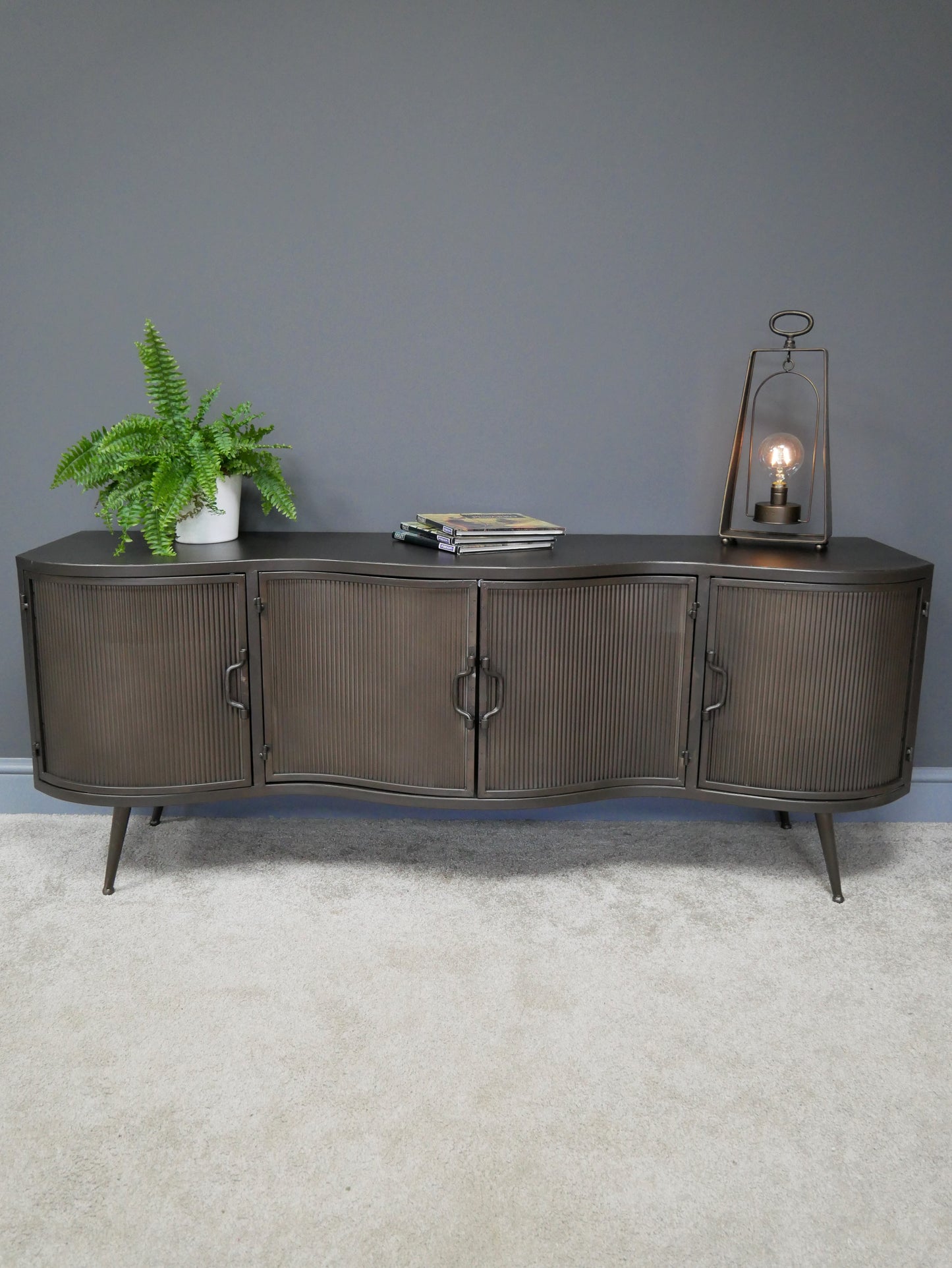 Industrial Curve TV Cabinet