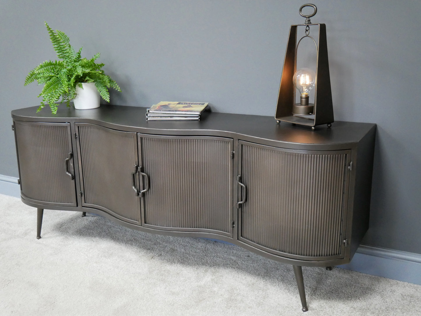 Industrial Curve TV Cabinet