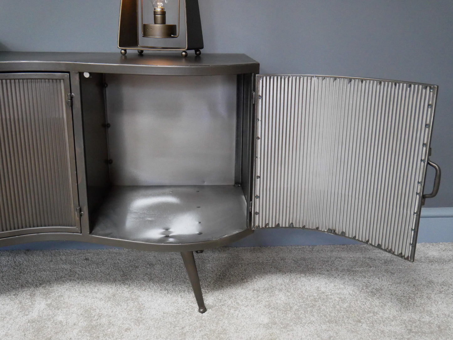 Industrial Curve TV Cabinet