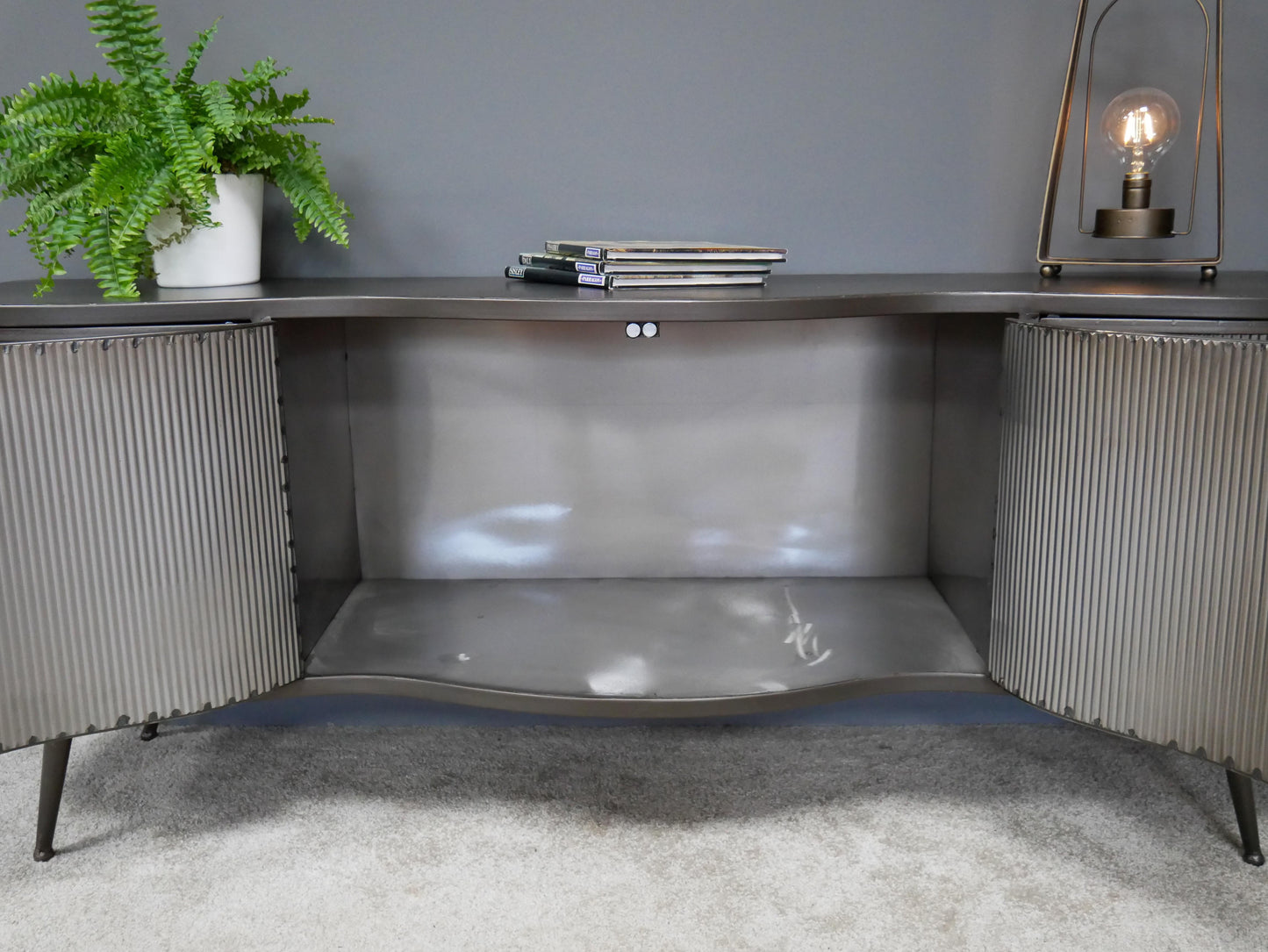 Industrial Curve TV Cabinet