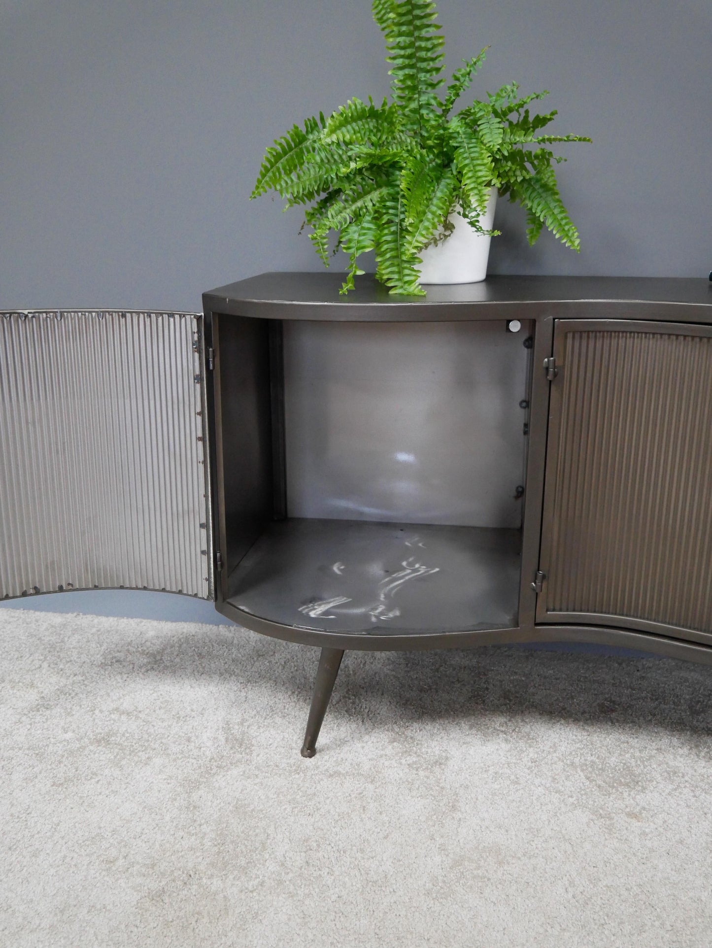 Industrial Curve TV Cabinet