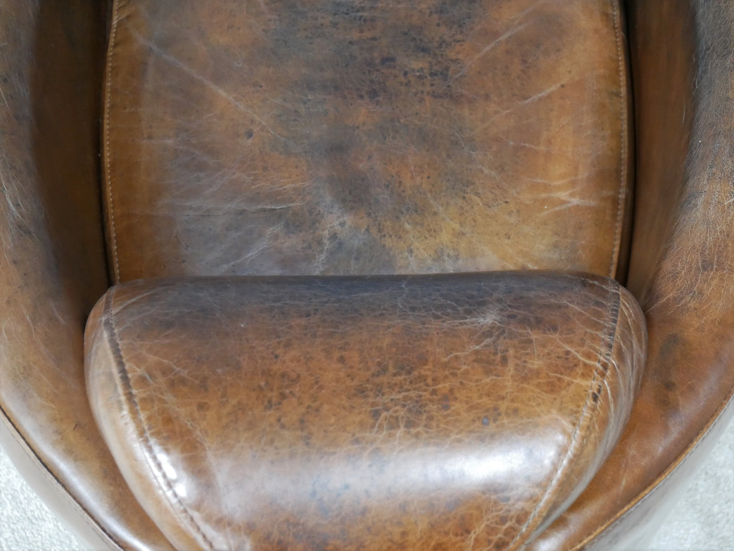 Leather Cigar Chair- Back In Stock