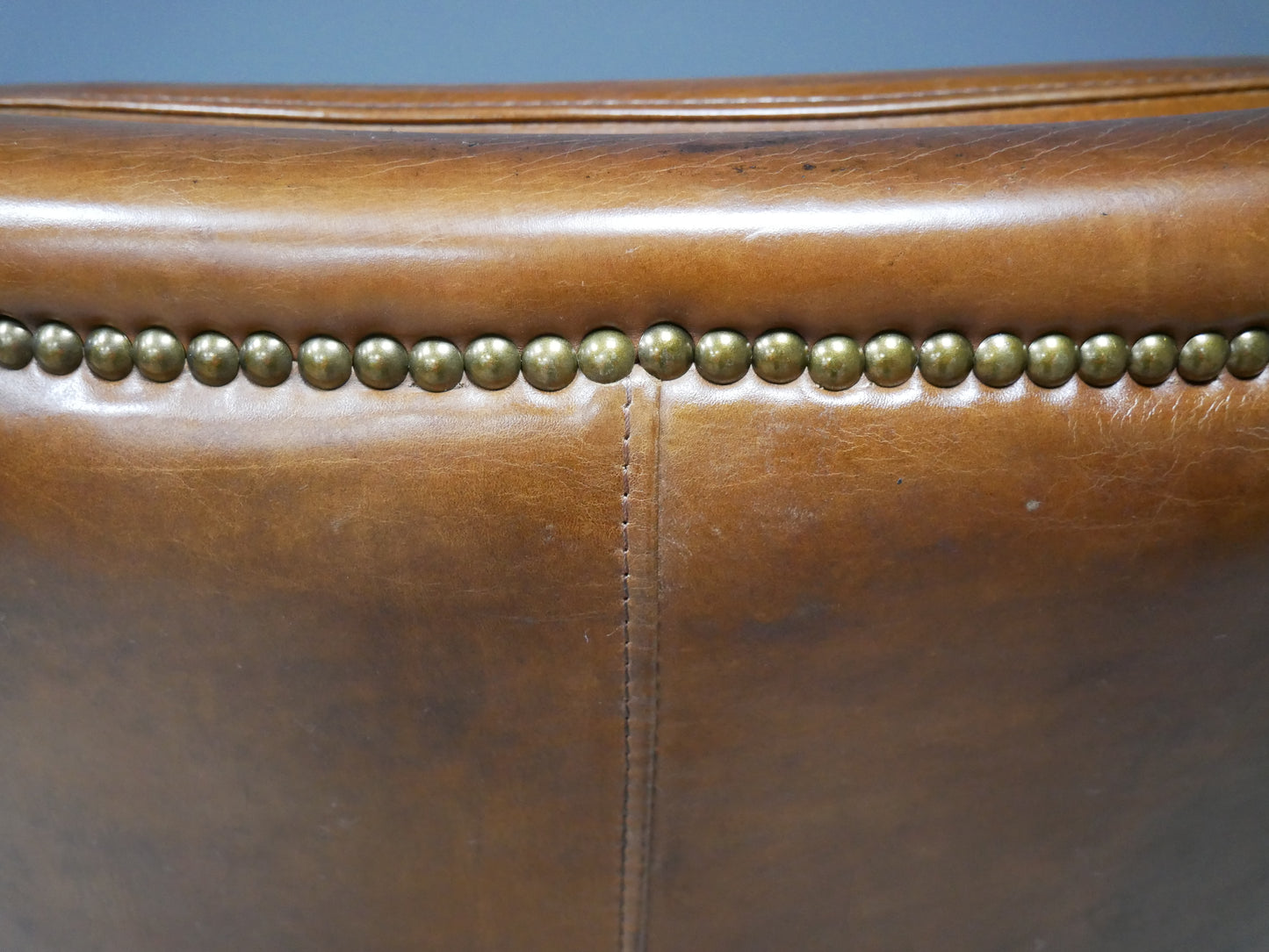 Leather Reading Chair- Back In Sock