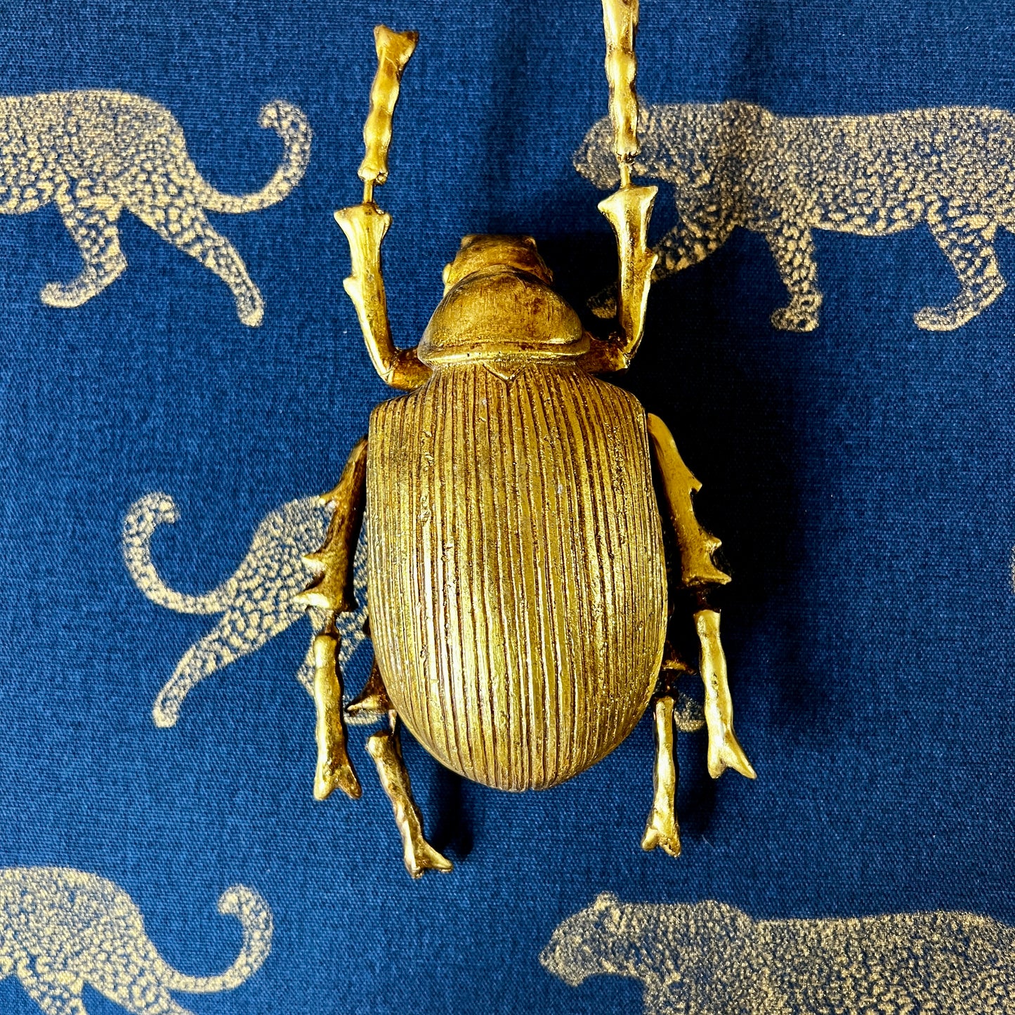 Large Gold Beetle Wall Decor