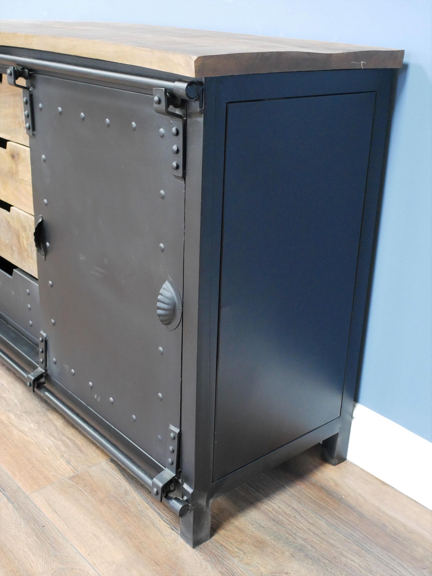 Industrial Cabinet sliding Door Metal - Back In stock