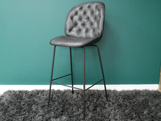 Bar Stool Grey Padded