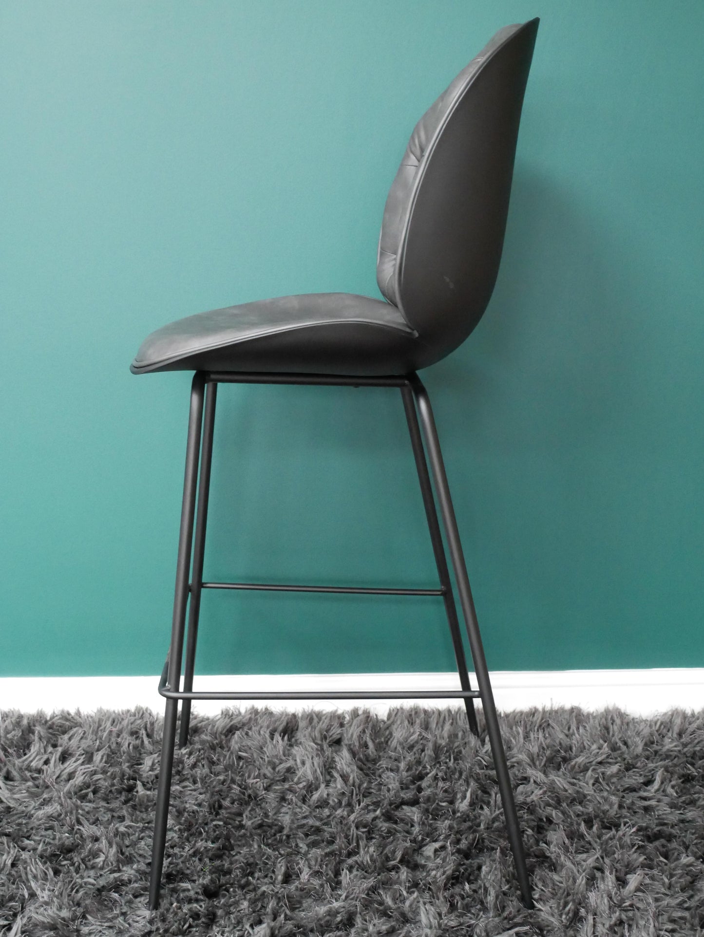 Bar Stool Grey Padded