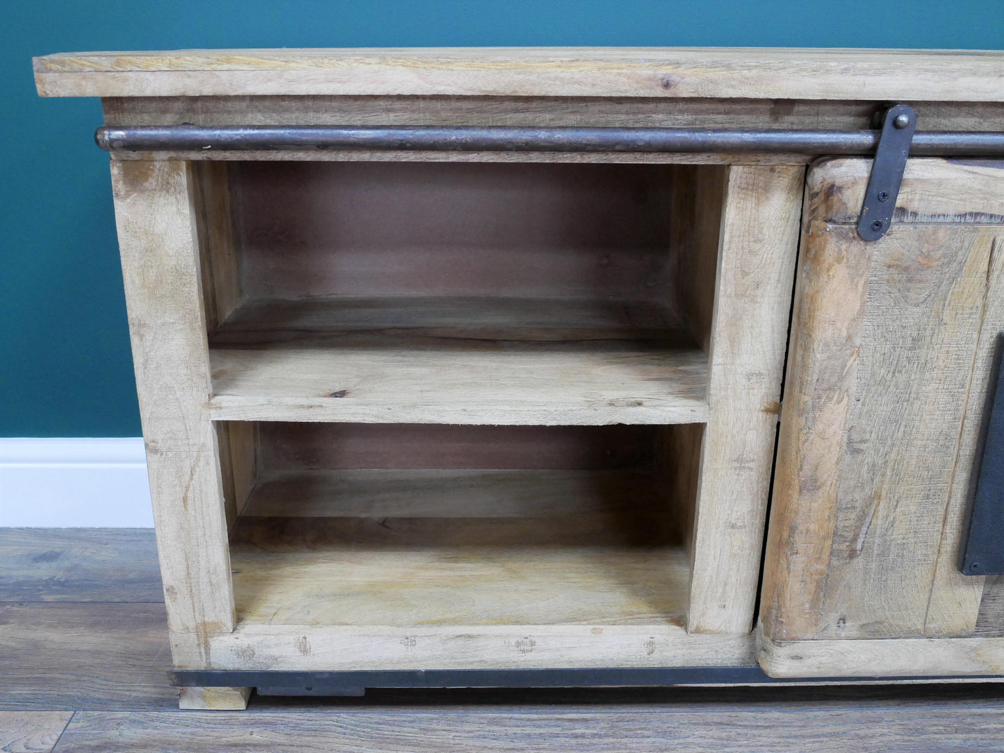 Industrial Media Cabinet Small Sliding Door