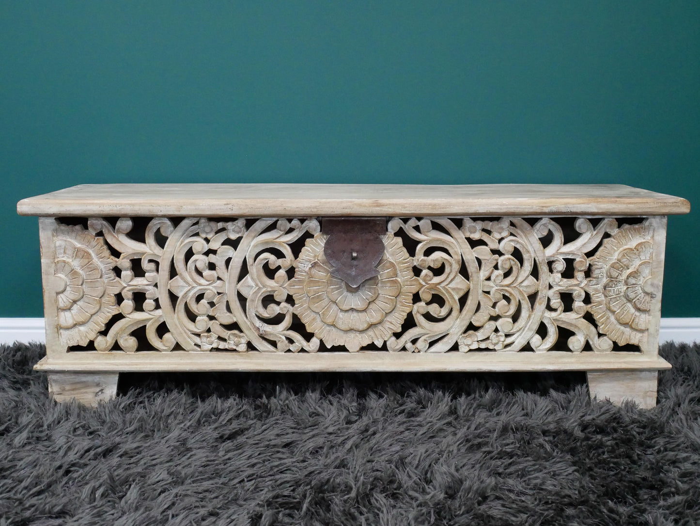 Carved Storage Bench