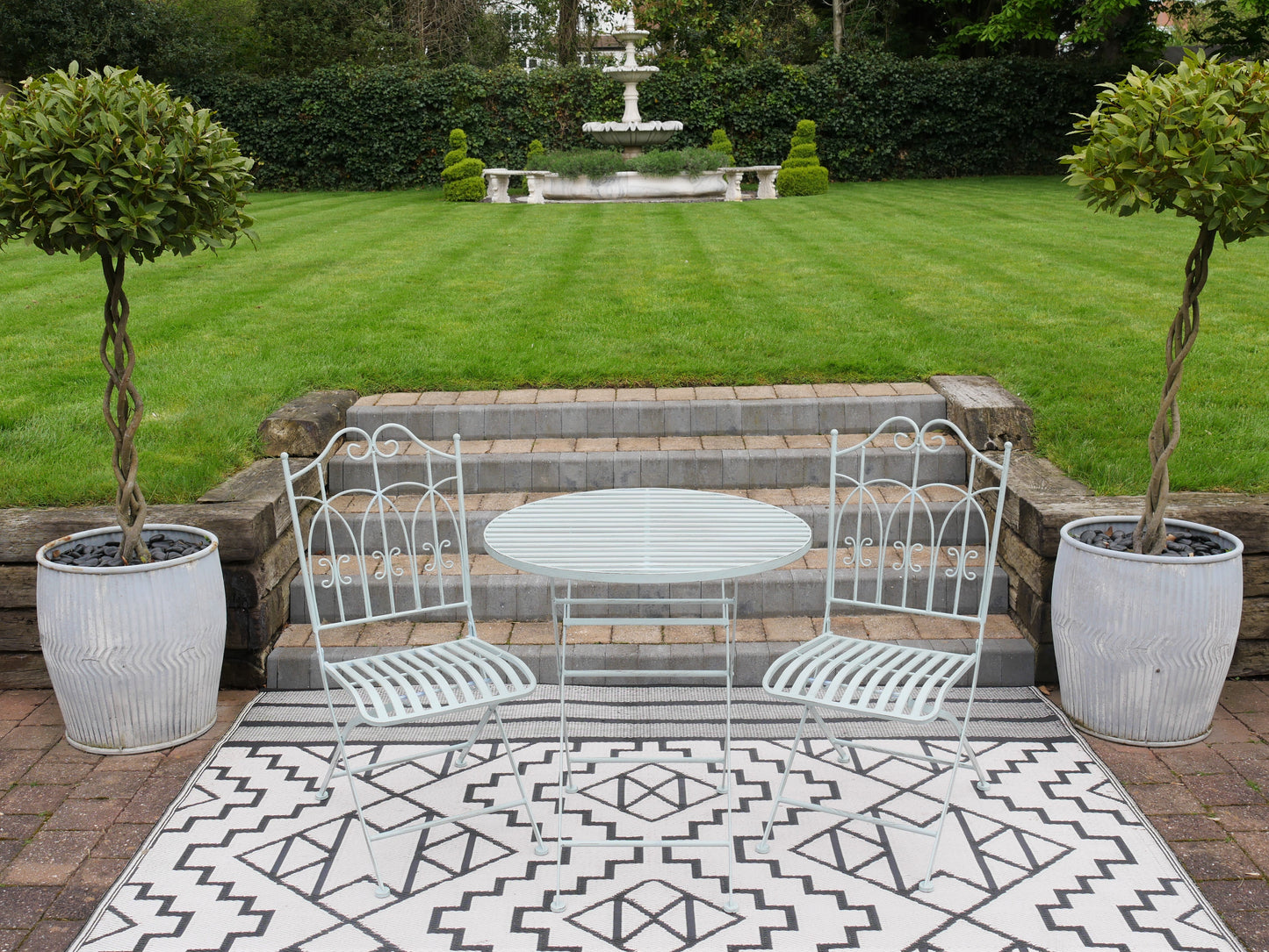 Outdoor Bistro Set Powder Blue