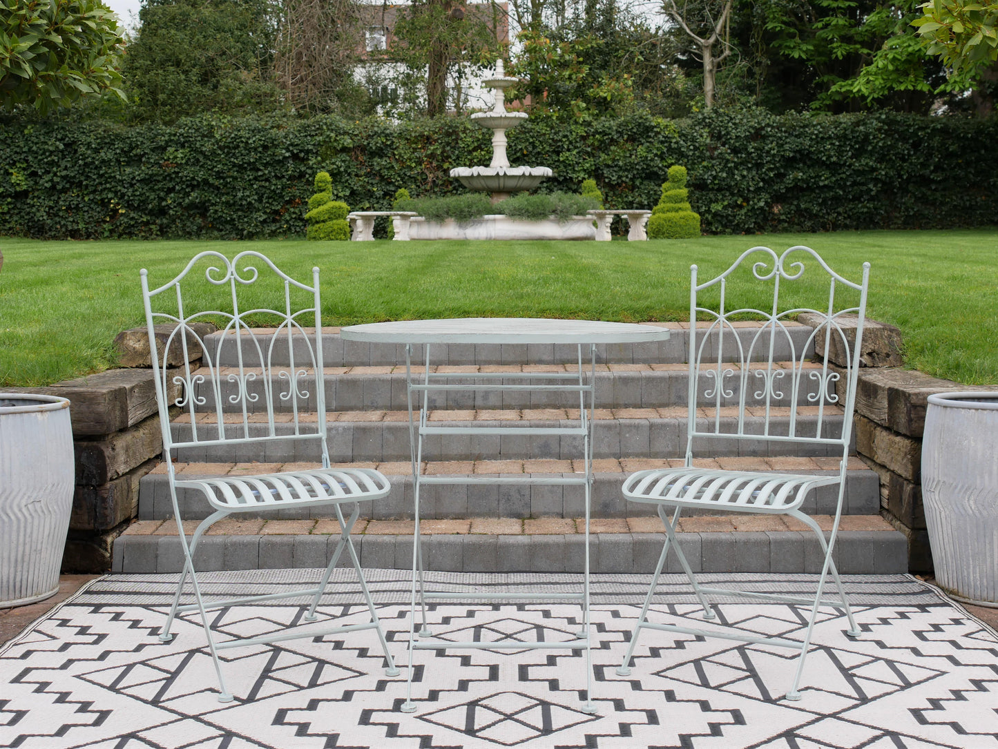 Outdoor Bistro Set Powder Blue
