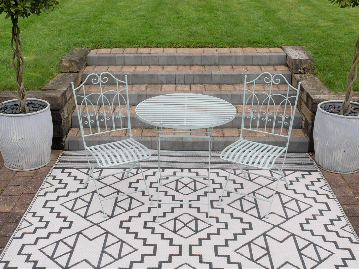 Outdoor Bistro Set Powder Blue