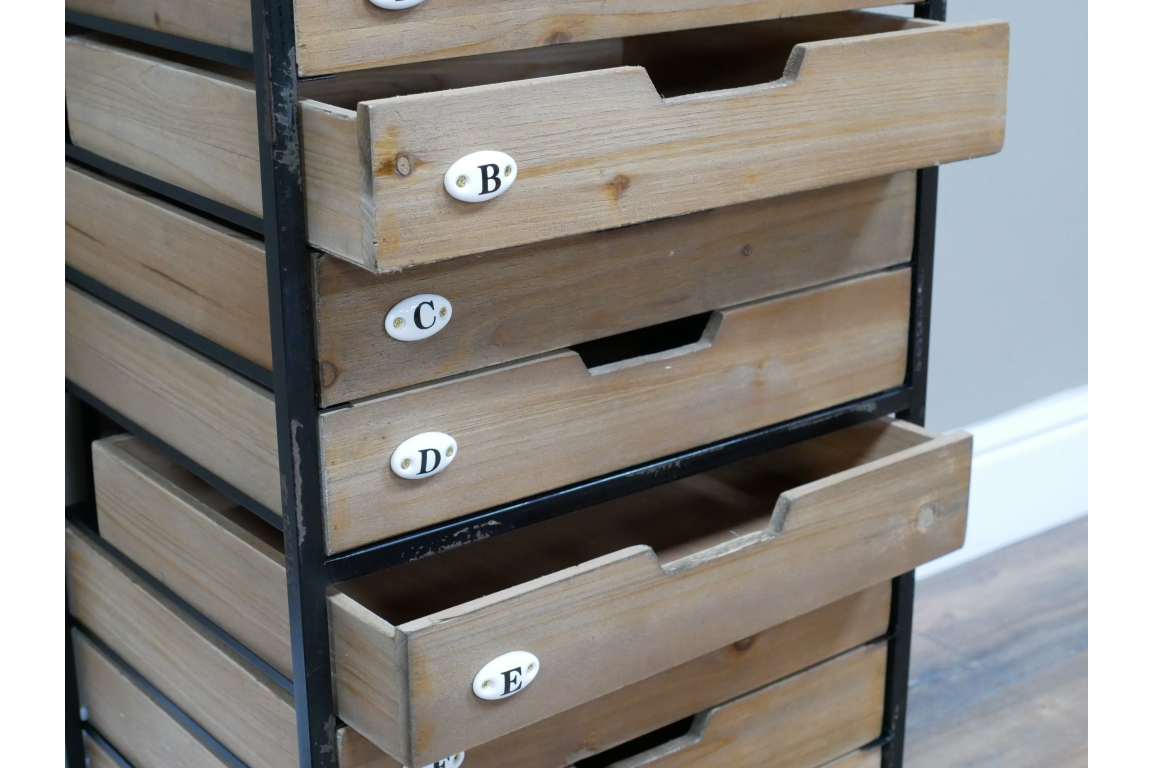 Multi Drawer Cabinet with Letters