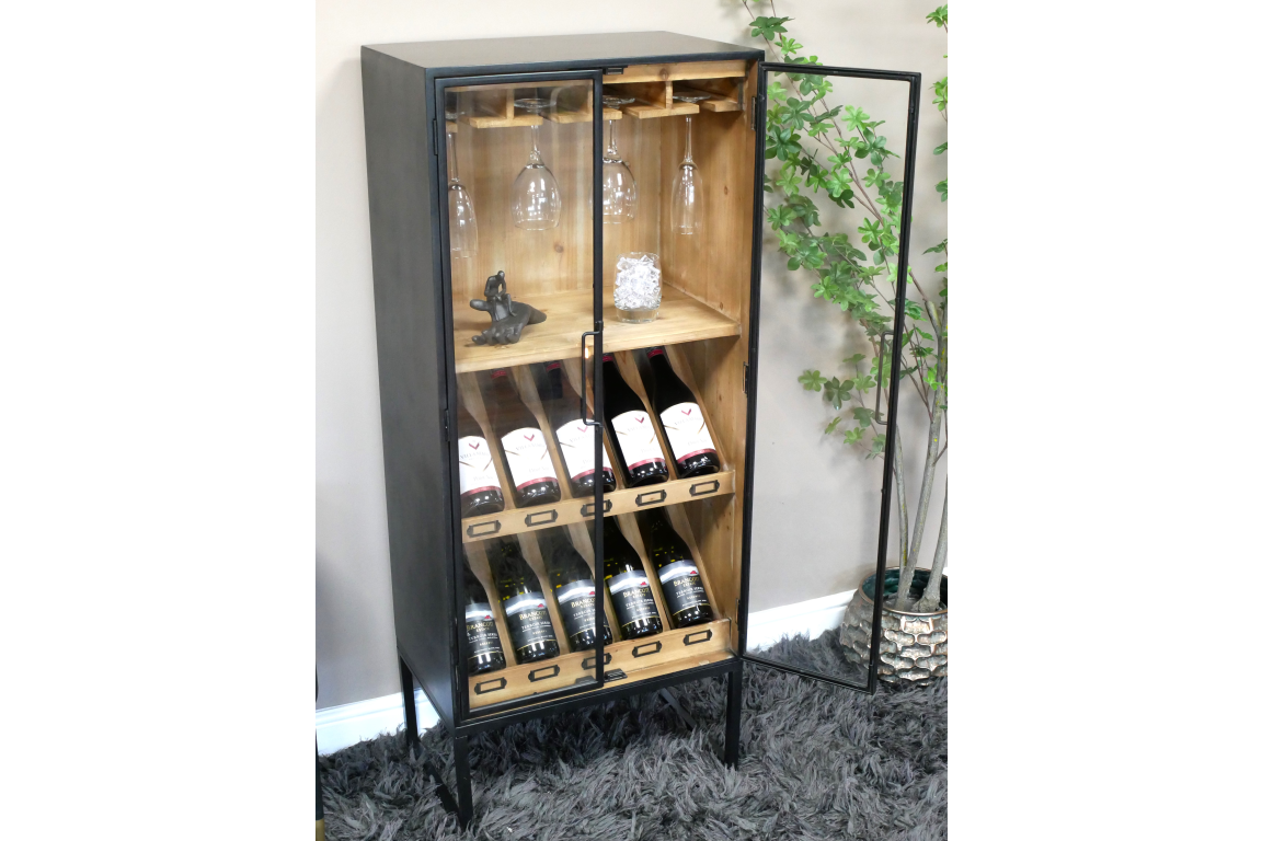 Wine Cabinet - Glass and Metal