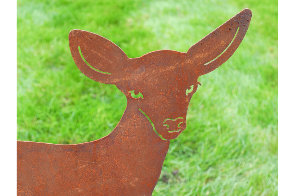 Rusty Garden Stake - Small Deer