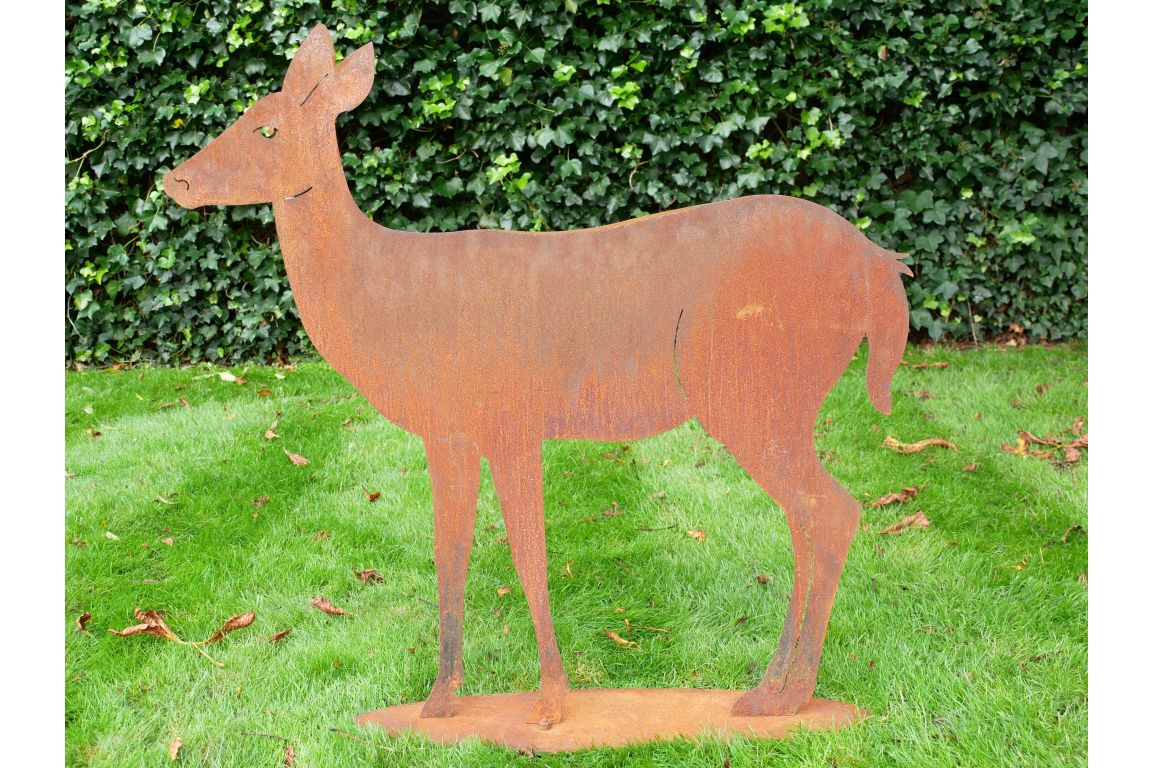 Rusty Garden Stake - Deer Large