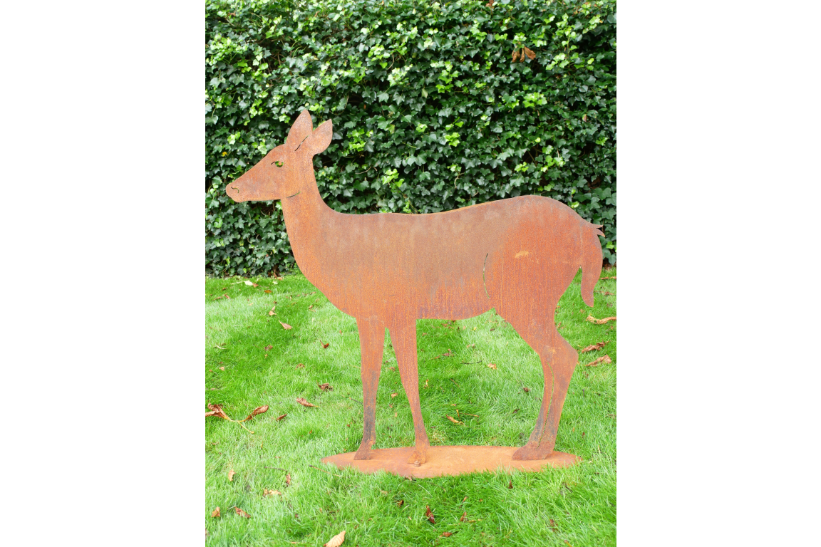 Rusty Garden Stake - Deer Large