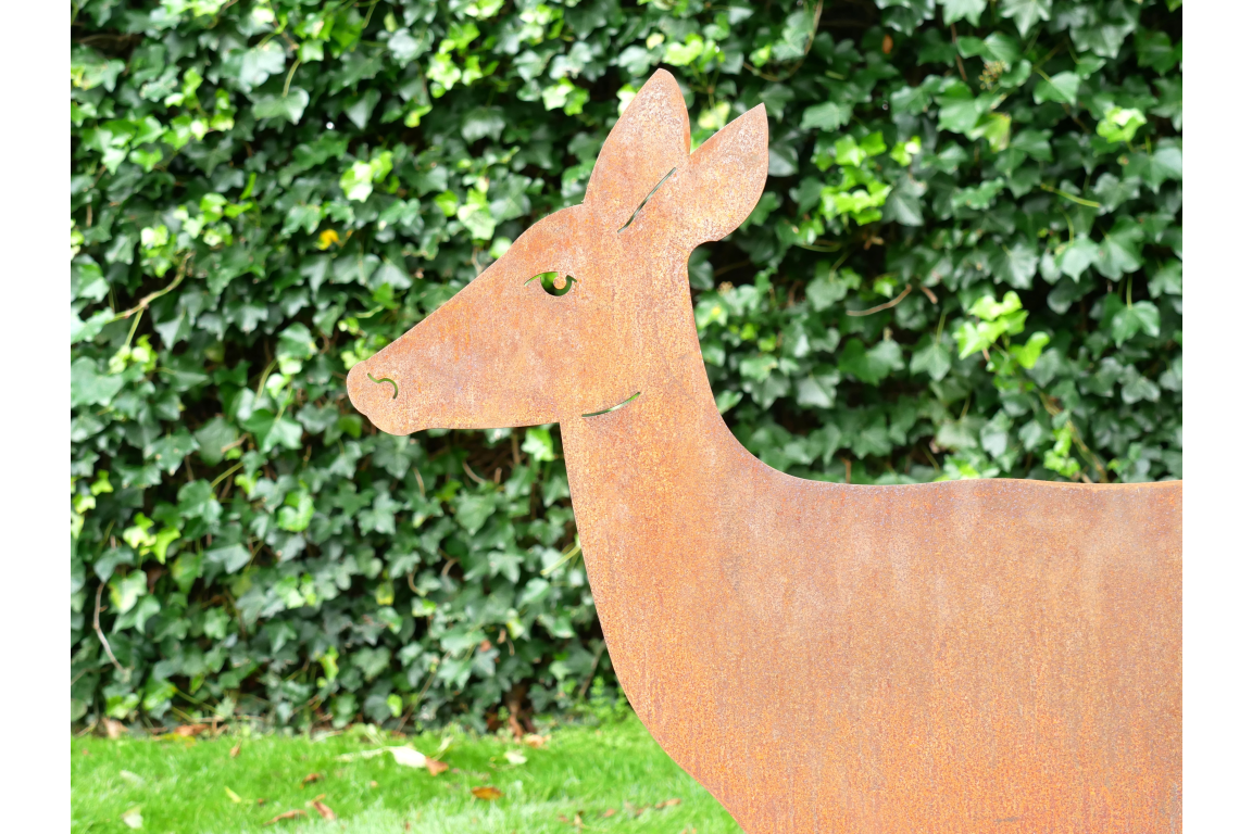 Rusty Garden Stake - Deer Large