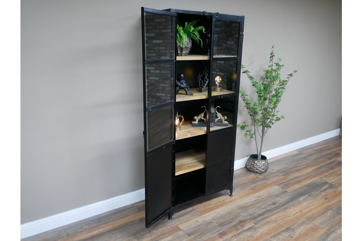 Display Cabinet Glass & Metal Tall